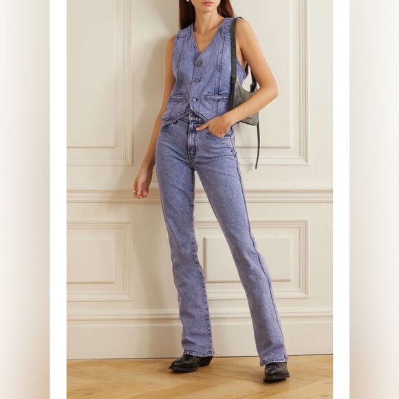 Mother Masked Driver Purple Vest Denim Size XS - Picture 3 of 10